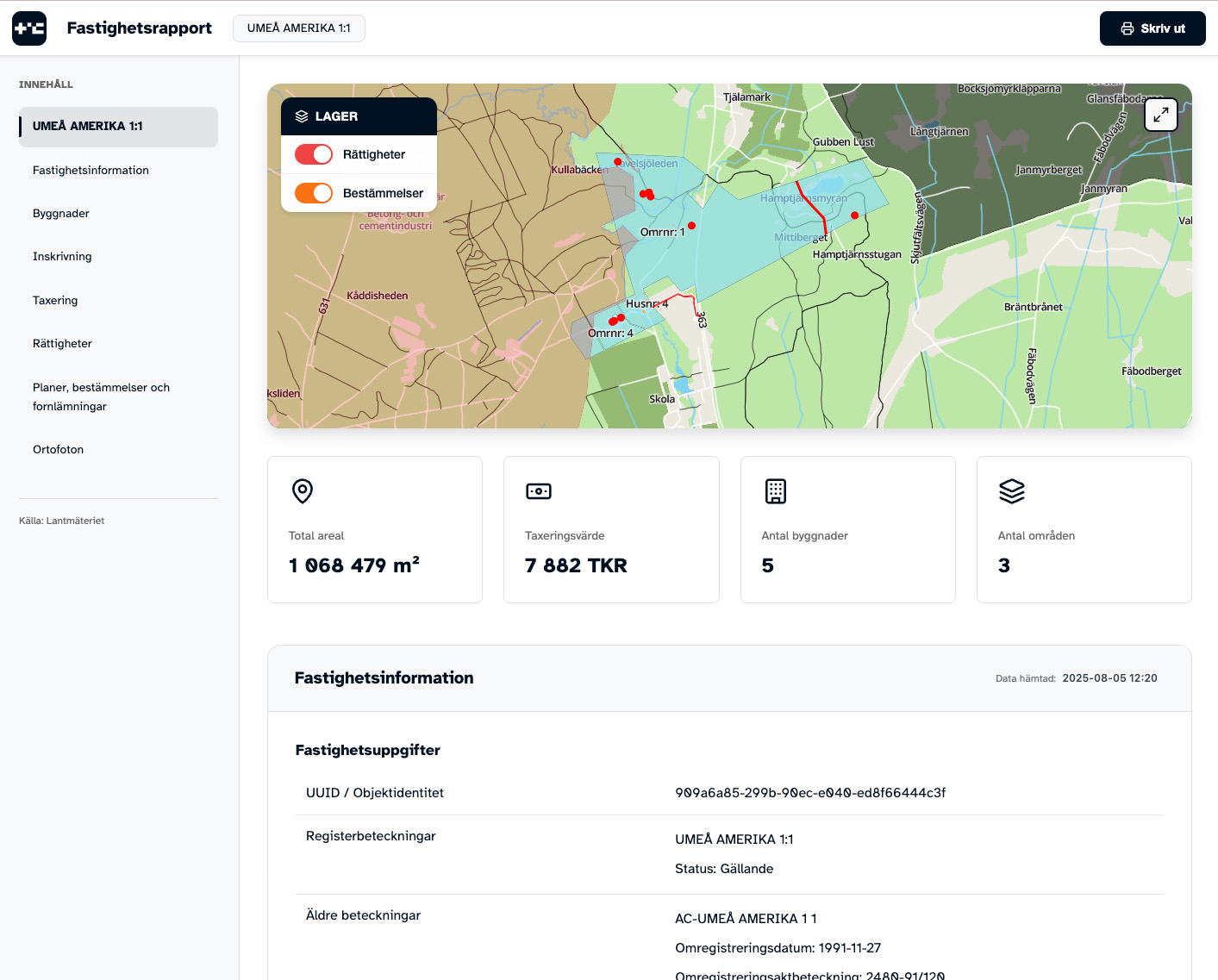 Fastighetsrapport exempel